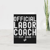 Labor Coach Est 2026 Expecting New Mom Dad Baby Sh Kaart (Voorkant)