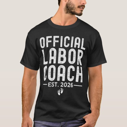 Labor Coach Est 2026 Expecting New Mom Dad Baby Sh T-shirt (Voorkant)