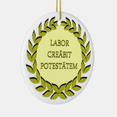 LABOR CREĀBIT POTESTĀTEM KERAMISCH ORNAMENT (Rechts)