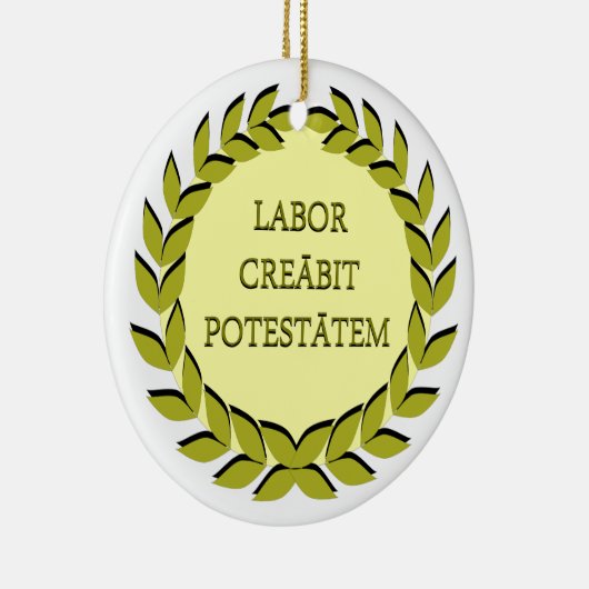 LABOR CREĀBIT POTESTĀTEM KERAMISCH ORNAMENT (Rechts)