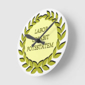 LABOR CREĀBIT POTESTĀTEM RONDE KLOK (Hoek)