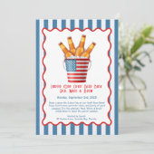 Labor Day Ambachtelijk Bier Bash – Rood, Wit, bier Kaart (Staand voorkant)