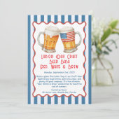 Labor Day Ambachtelijk Bier Bash – Rood, Wit, bier Kaart (Staand voorkant)