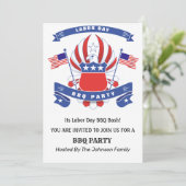 Labor Day Amerikaanse Adelaar BBQ-feest Kaart (Staand voorkant)