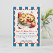 Labor Day Apple Pie Bakwedstrijd Uitnodiging (Staand voorkant)