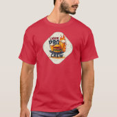 Labor Day BBQ Crew Flame Grill Shirt – Worker Holi (Voorkant)