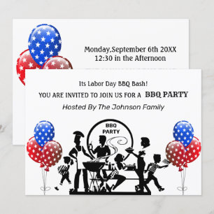 Labor Day BBQ-feest uitnodiging
