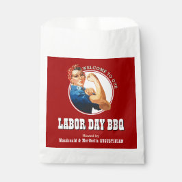 LABOR DAY BBQ Rosie Riveter Favor Bag Bedankzakje