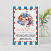 Labor Day Blueberry Pie Bakwedstrijd Uitnodiging (Staand voorkant)