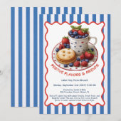 Labor Day Brunch Uitnodiging – Gebak en Fruit (Voorkant / Achterkant)