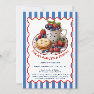 Labor Day Brunch Uitnodiging – Gebak en Fruit