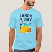 Labor Day Construction Worker Helmet Design T-shirt (Voorkant)