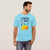 Labor Day Construction Worker Helmet Design T-shirt (Voorkant volledig)