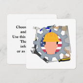 Labor Day Construction Worker Kaart (Voorkant / Achterkant)