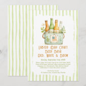 Labor Day Craft Beer Bash - Rood, Wit, Brouwen Kaart (Voorkant / Achterkant)