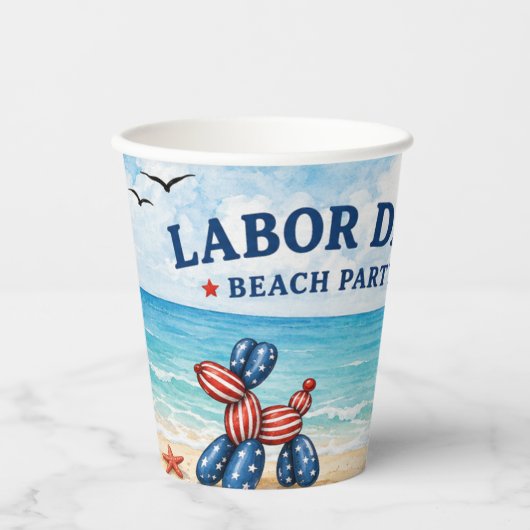 Labor Day-feestuitnodigingen Papieren Bekers (Voorkant)