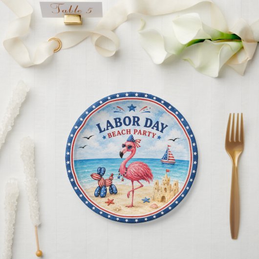 Labor Day-feestuitnodigingen Papieren Bordje (Huwelijk)