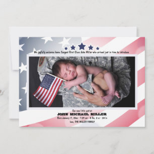 Labor Day Foto Geboorte Aankondiging