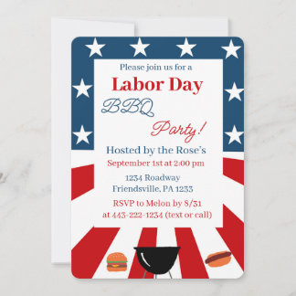 labor day invitation kaart