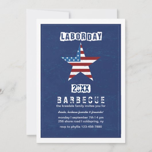 Labor Day Kleuren Uitnodiging (Voorkant)