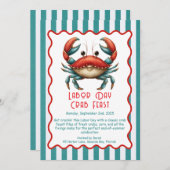 Labor Day Kreeft Feest Uitnodiging Patriottische Z (Voorkant / Achterkant)