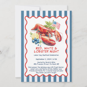 Labor Day Kreeft Kookfeest Uitnodiging – Patriotti