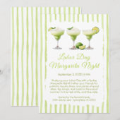 Labor Day Margarita Night Uitnodiging – Patriottis (Voorkant / Achterkant)
