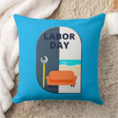 Labor Day Minimal Worker Relax Design Kussen (Deken)