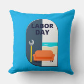 Labor Day Minimal Worker Relax Design Kussen (Voorkant)