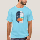 Labor Day Minimal Worker Relax Design T-shirt (Voorkant)