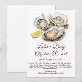 Labor Day Oester Roast Uitnodiging Patriottische (Voorkant / Achterkant)