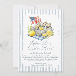 Labor Day Oyster Roast Uitnodiging Patriottische