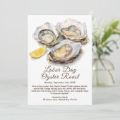 Labor Day Oyster Roast Uitnodiging Patriottische (Staand voorkant)