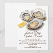Labor Day Oyster Roast Uitnodiging Patriottische (Voorkant / Achterkant)