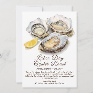 Labor Day Oyster Roast Uitnodiging Patriottische