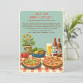Labor Day Pizza & Bier Uitnodiging – Patriottisch (Staand voorkant)