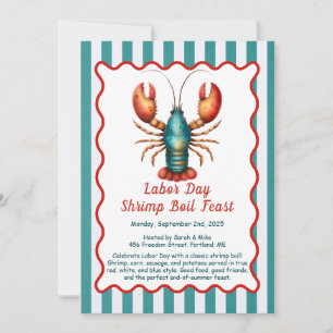 Labor Day Shrimp Boil Invitation - Patriottisch Ze Kaart