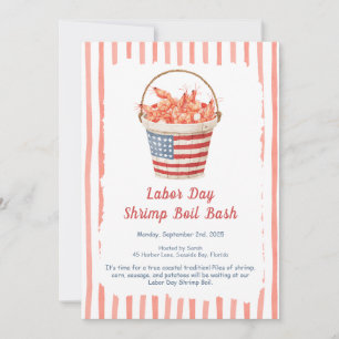 Labor Day Shrimp Boil Invitation - Patriottisch Ze Kaart