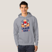 Labor Day Strong Worker Hands Illustration Hoodie (Voorkant volledig)