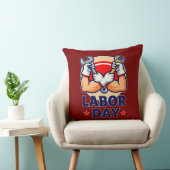 Labor Day Strong Worker Hands Illustration Kussen (Stoel)