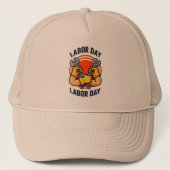 Labor Day Strong Worker Hands Tools Design Trucker Pet (Voorkant)