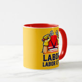 Labor Day Strong Worker Pride Illustration Mok (Voorkant rechts)