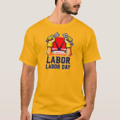 Labor Day Strong Worker Pride Illustration T-shirt (Voorkant)