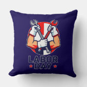 Labor Day Tools Crossed Worker Design Kussen (Voorkant)