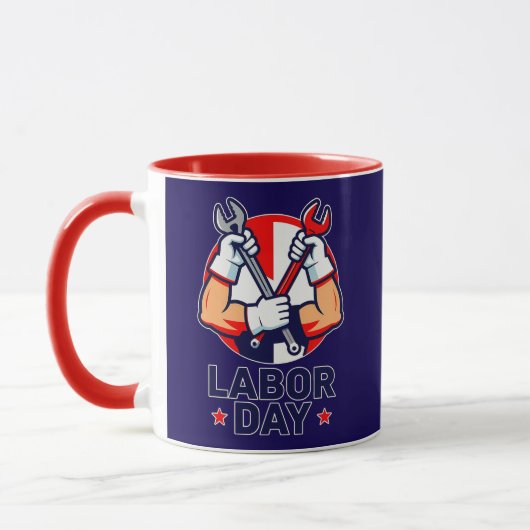 Labor Day Tools Crossed Worker Design Mok (Links)