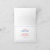 Labor Day USA Minimalistisch Kaart (Binnen)