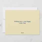 LABOR DAY USA Patriotic Flag Scripture Customized Feestdagenkaart (Achterkant)