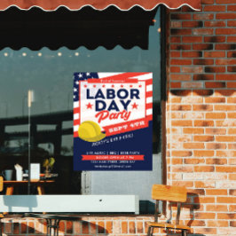 Labor Day USA Vlag Helm Feest Evenement Poster