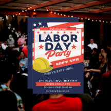 Labor Day VS Vlag Valhelm Feest Event Uitnodiging