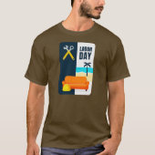 Labor Day Work and Relax Illustration Shirt (Voorkant)